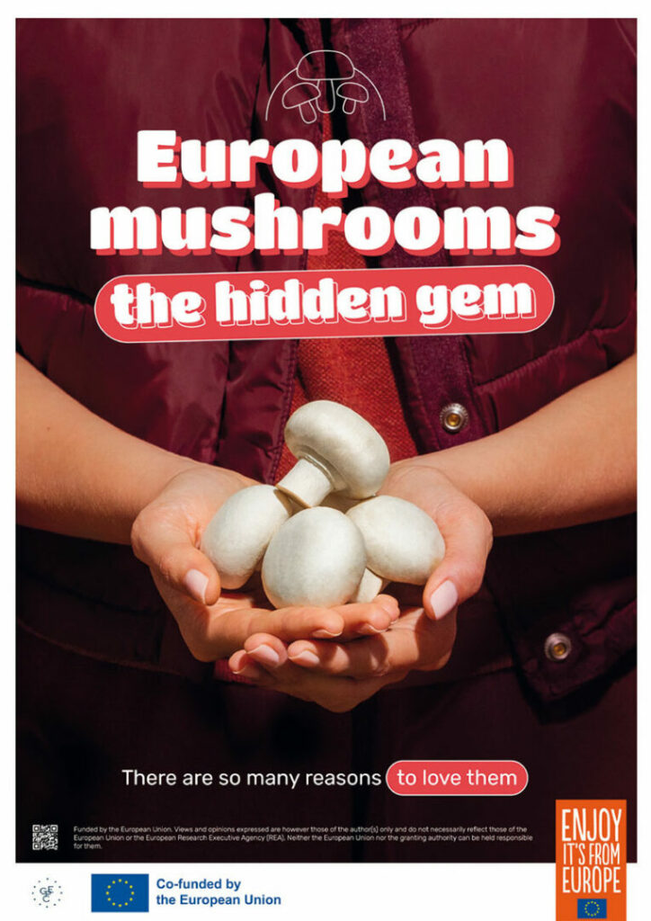 affiche de la campagne européenne pour les champignons
