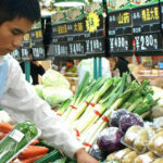 Rayon fruits et légumes en Chine