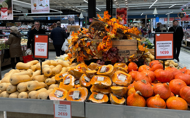 courges en rayon